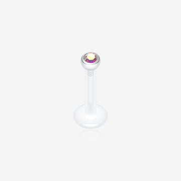 Bio-Flex Gem Ball Push-Fit Labret-Aurora Borealis